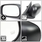 2005-2011 Dodge Dakota Powered Heated Side Mirror Left Black