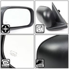 05-11 Dodge Dakota Powered Heated Side Mirror Right Black