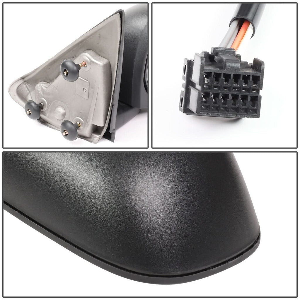 05-11 Dodge Dakota Powered Heated Side Mirror Right Black