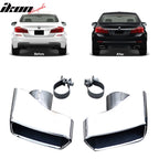 2011-2016 BMW 5 F10 F11 F18 Chrome Exhaust Muffler Tip Stainless Steel