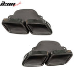 Fits 15-18 Benz GLE GLS SL W213 C-Class Exhaust Tips Black Chrome Pair