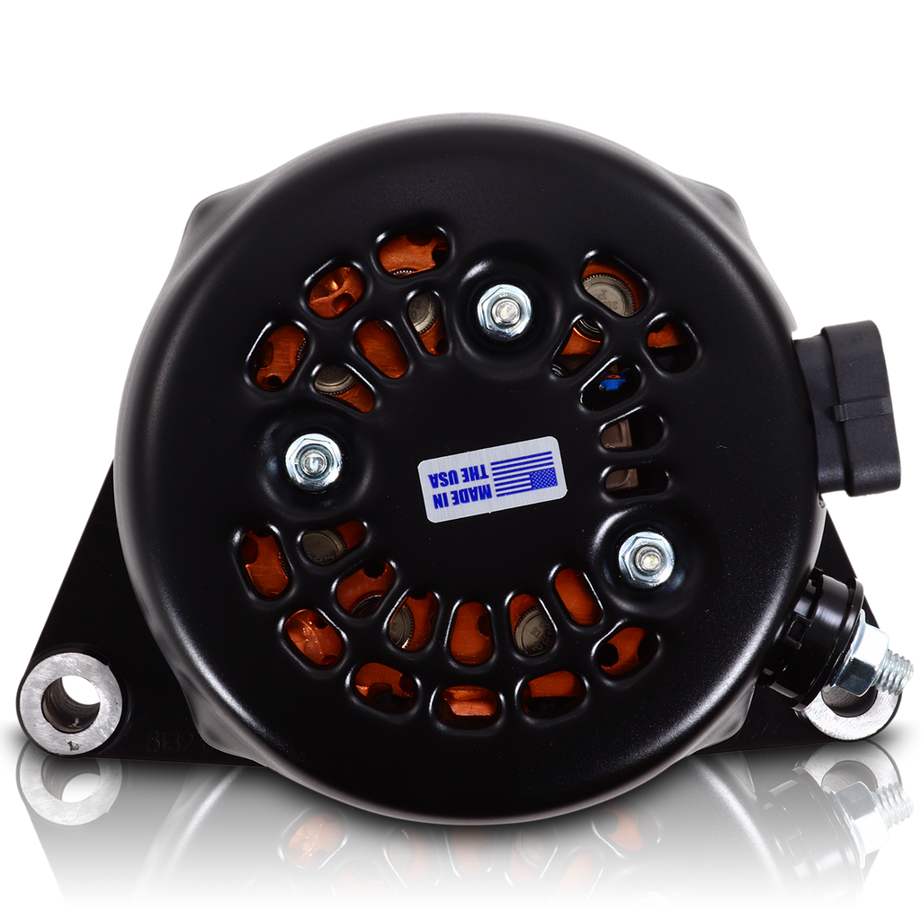 Mechman B1396970B - S Series Billet 170 AMP Racing Alternator For C5/C6 Corvette - Black Anodized