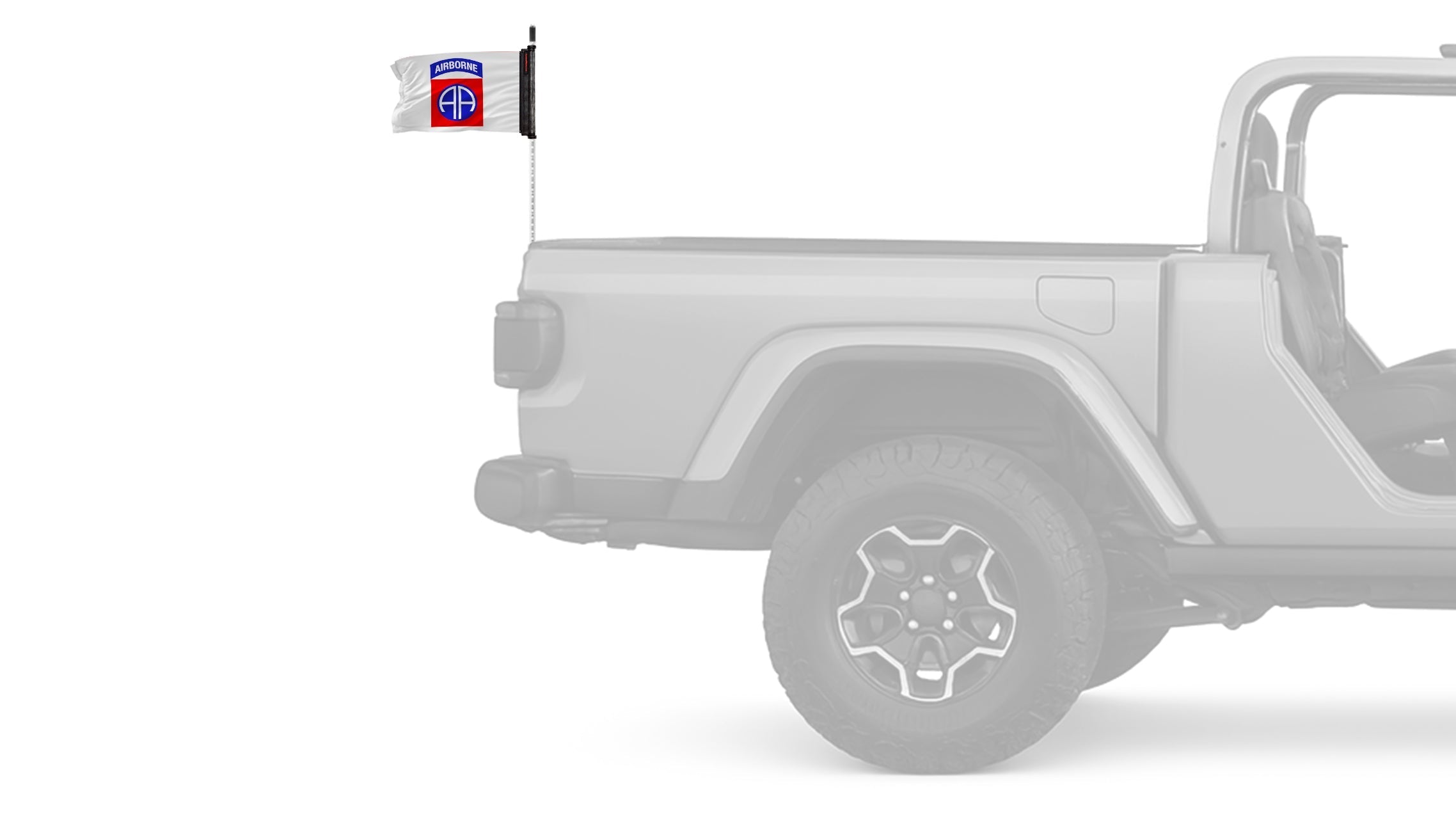 Airborne 82nd Division 12"x18" Forever Wave Flag for Jeep Wrangler TJ 1996-2006