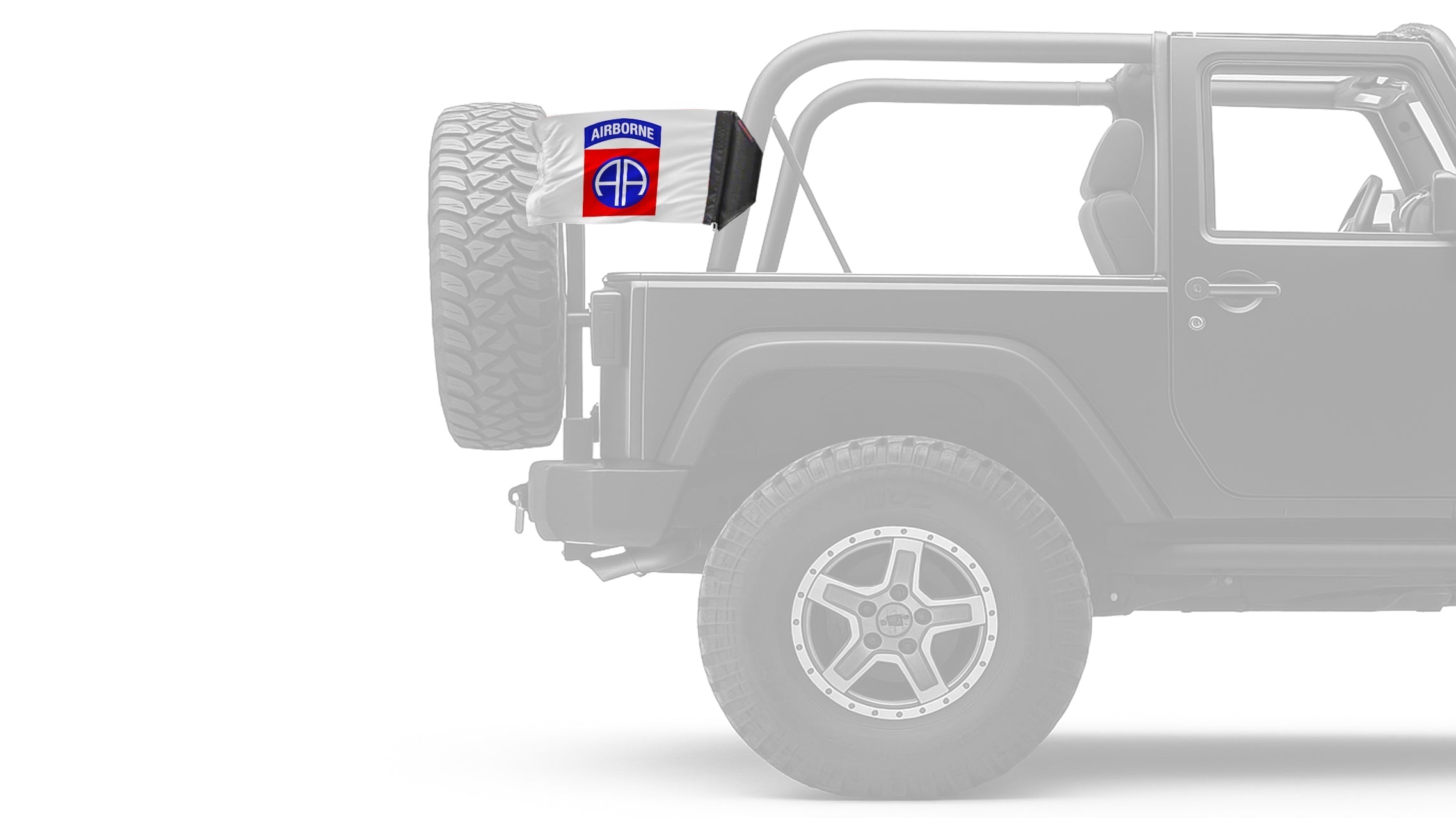 Airborne 82nd Division 12"x18" Forever Wave Flag for Jeep Wrangler JL 2-Door 2018-Present