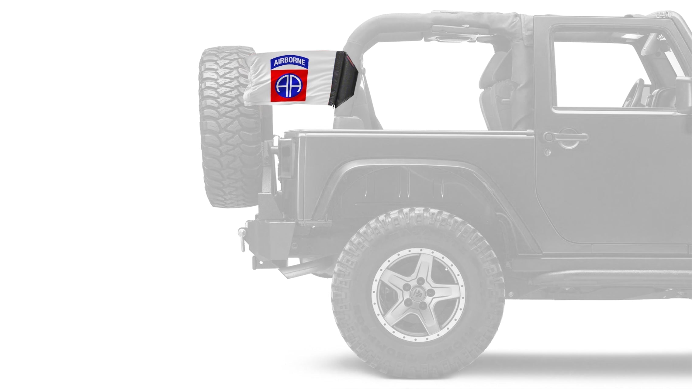Airborne 82nd Division 12"x18" Forever Wave Flag for Jeep Wrangler LJ 2003-2006