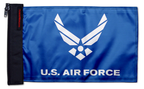 Air Force Blue12"x18" Forever Wave Flag for Golf Carts