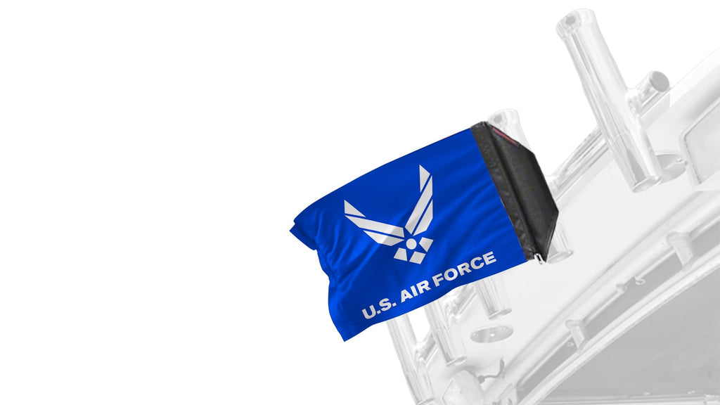 Air Force Blue12"x18" Forever Wave Flag for Boats