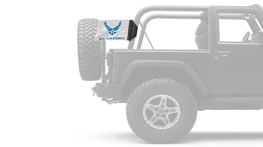 Air Force White12"x18" Forever Wave Flag for Jeep Wrangler TJ 1996-2006