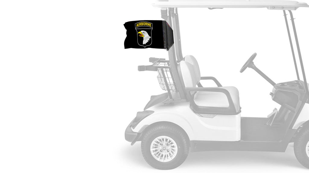 Airborne 101st Division 12"x18" Forever Wave Flag for Golf Carts