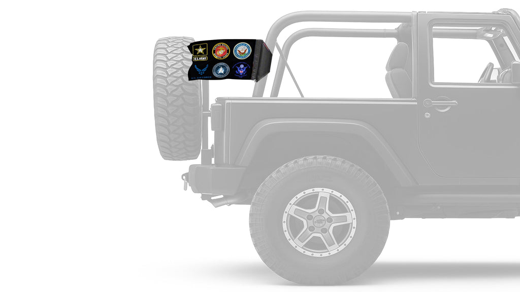 Armed Forces 12"x18" Forever Wave Flag for Jeep Wrangler JL 2-Door 2018-Present