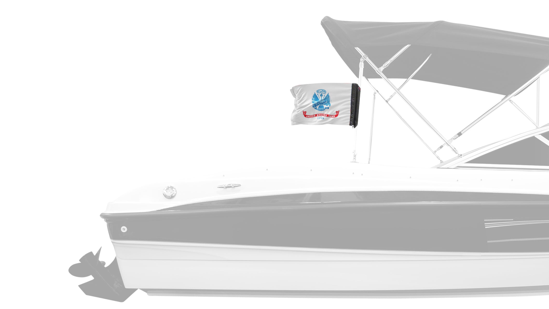 Army 12"x18" Forever Wave Flag for Boats