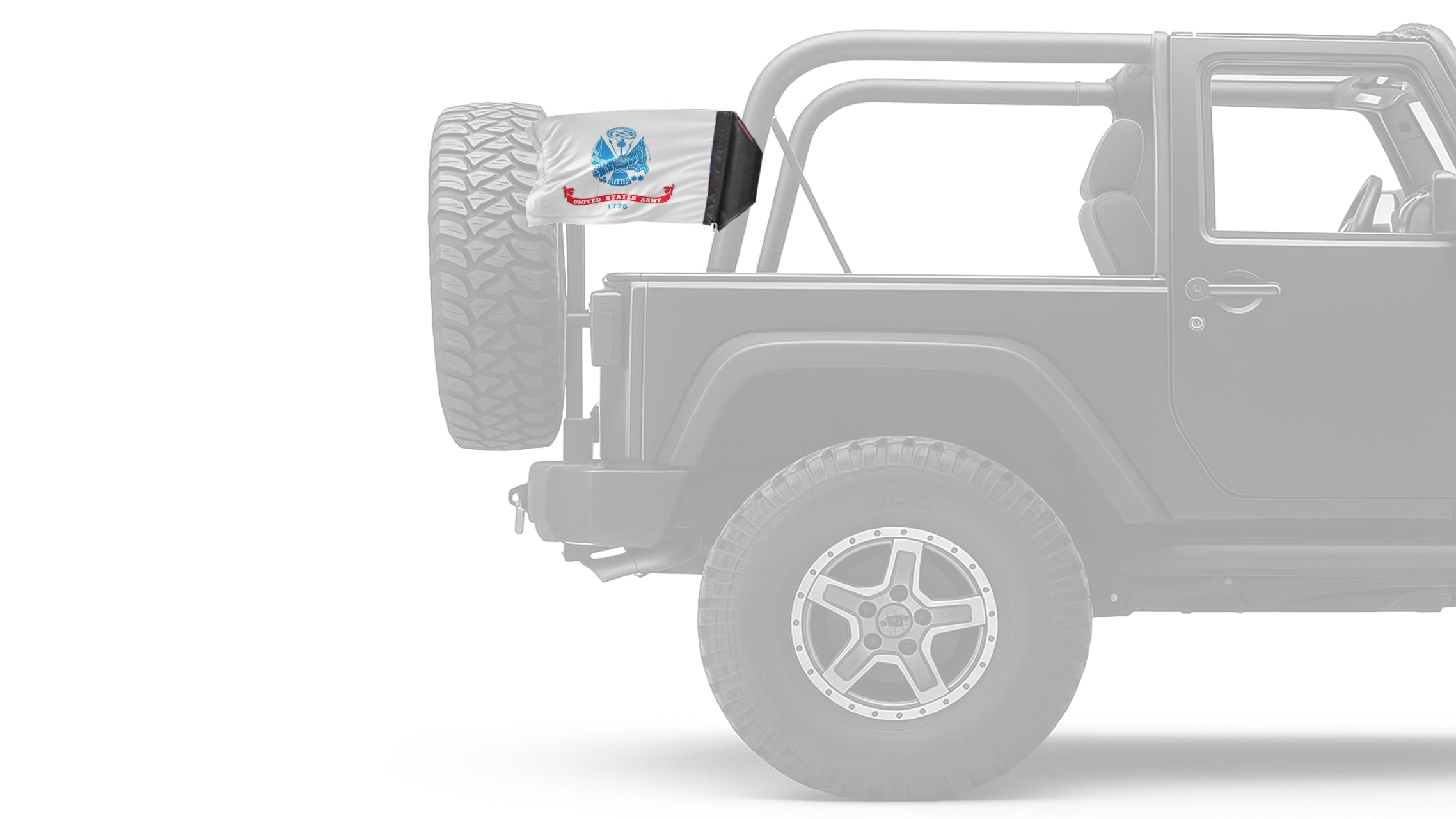 Army 12"x18" Forever Wave Flag for Jeep Wrangler CJ-7 and CJ-8 1976-1986