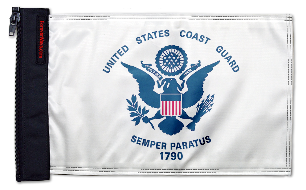 Coast Guard 12"x18" Forever Wave Flag for Jeep Wrangler LJ 2003-2006