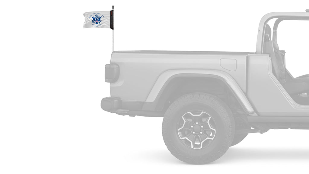 Coast Guard 12"x18" Forever Wave Flag for Jeep Wrangler LJ 2003-2006