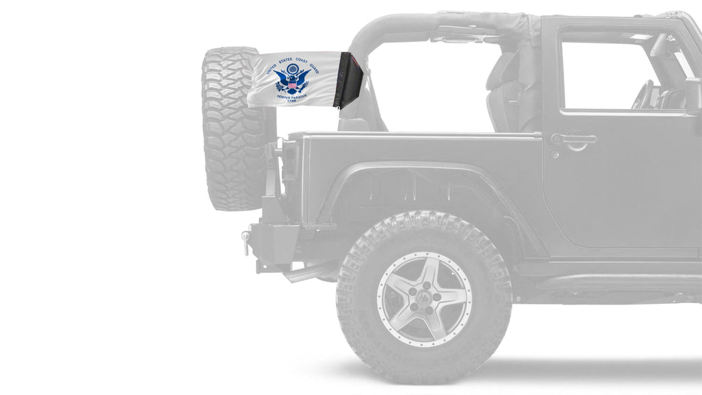 Coast Guard 12"x18" Forever Wave Flag for Jeep Wrangler LJ 2003-2006