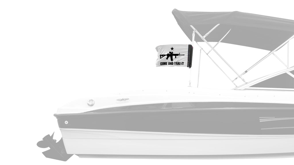 Gonzales Machine Gun 12"x18" Forever Wave Flag for Boats