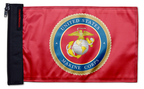 Marines Emblem 12"x18" Forever Wave Flag for Jeep Wrangler JK 2-Door 2007-2018