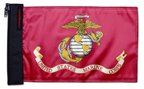 Marines 12"x18" Forever Wave Flag for Jeep Wrangler YJ 1986-1995