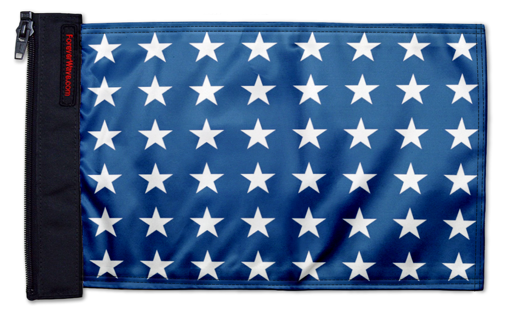 Naval Jack 12"x18" Forever Wave Flag for Jeep Wrangler CJ-7 and CJ-8 1976-1986