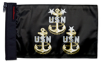 Navy Chief Petty Officers 12"x18" Forever Wave Flag for Jeep Wrangler JK 2-Door 2007-2018