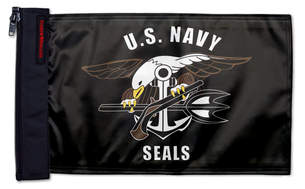 Navy Seals 12"x18" Forever Wave Flag