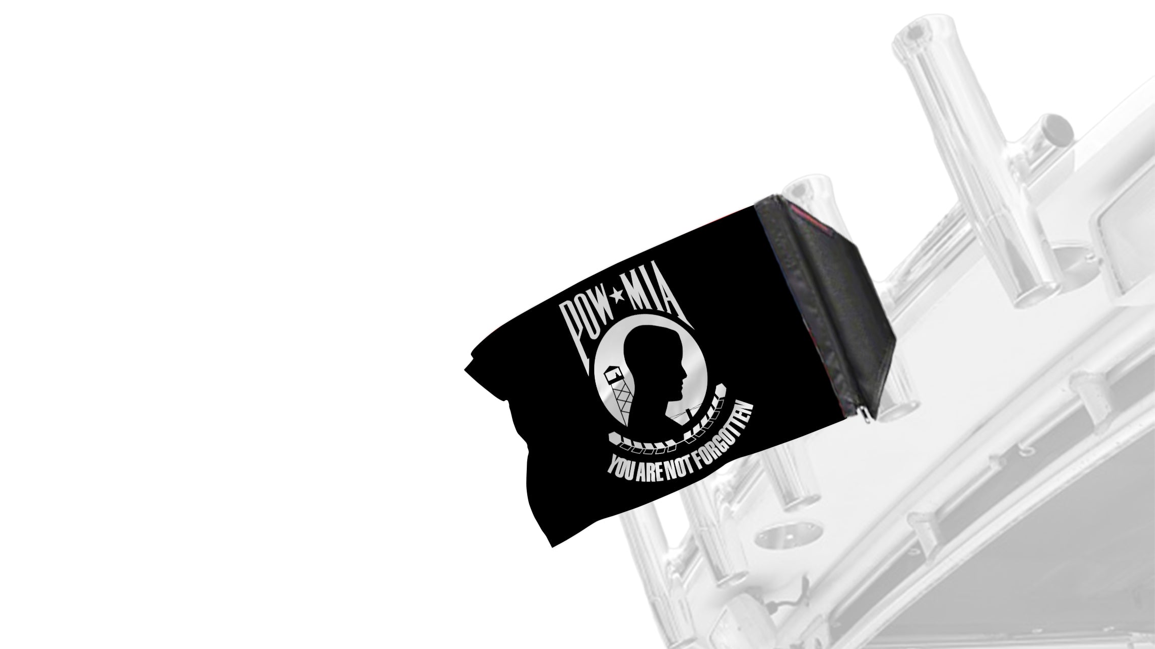 POW MIA 12"x18" Forever Wave Flag for Boats