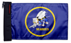Navy Seabees 12"x18" Forever Wave Flag for Jeep Wrangler CJ-7 and CJ-8 1976-1986