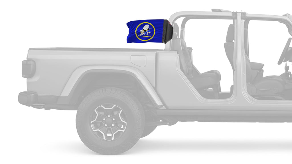 Navy Seabees 12"x18" Forever Wave Flag