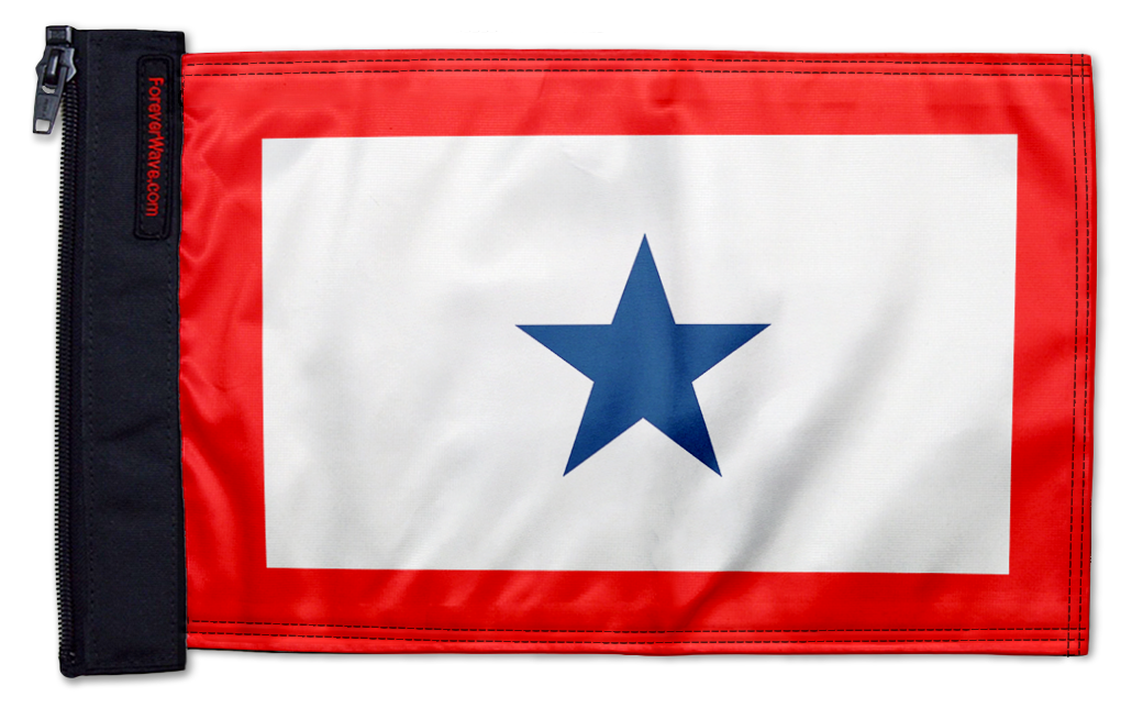 Service Blue Star12"x18" Forever Wave Flag for Jeep Wrangler YJ 1986-1995
