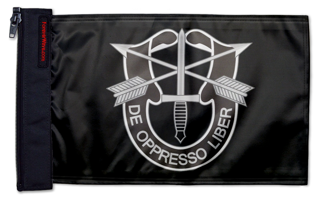 Special Forces 12"x18" Forever Wave Flag for Jeep Wrangler YJ 1986-1995