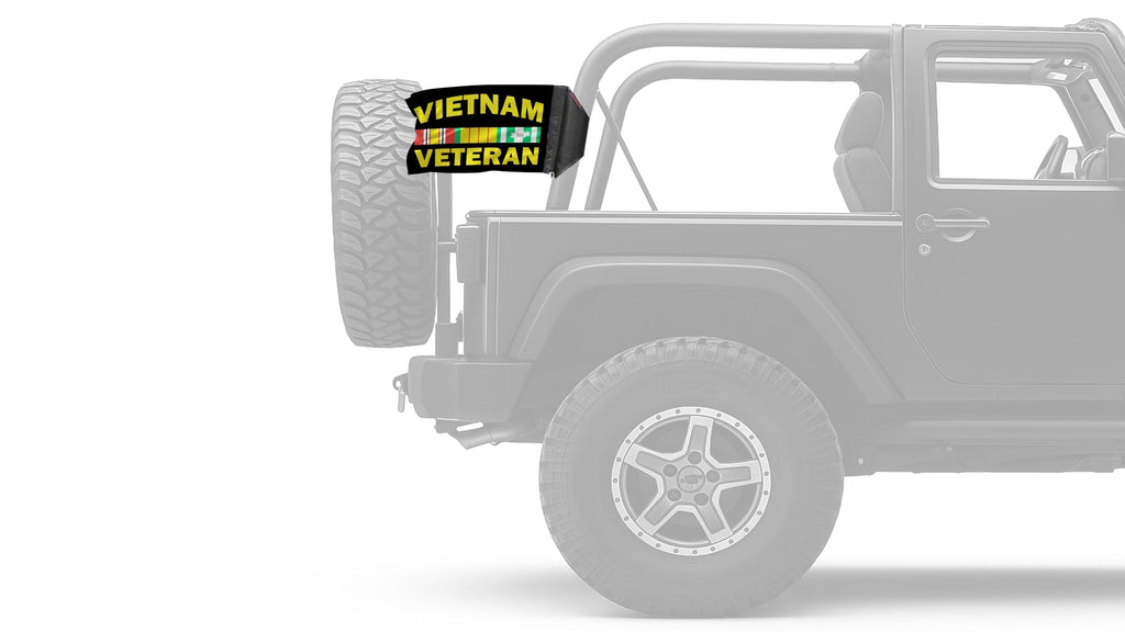 Vietnam Veteran 12"x18" Forever Wave Flag for Jeep Wrangler CJ-7 and CJ-8 1976-1986