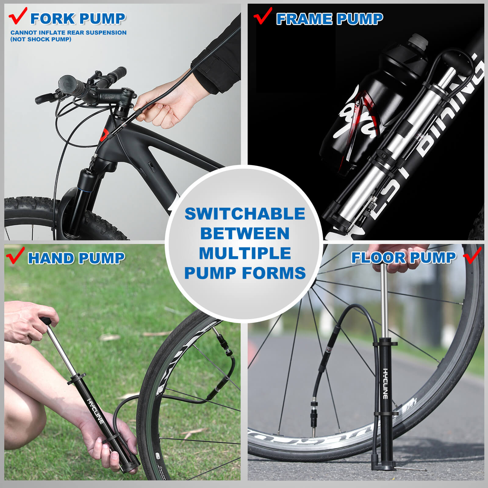 Mege2 140 PSI Portable Bike Pump