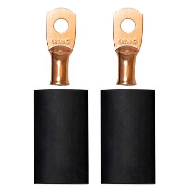 Moroso 1/4in Dia Stud 6 GA Wire Crimp/Solder Battery Cable Terminal Kit (2 Pack)