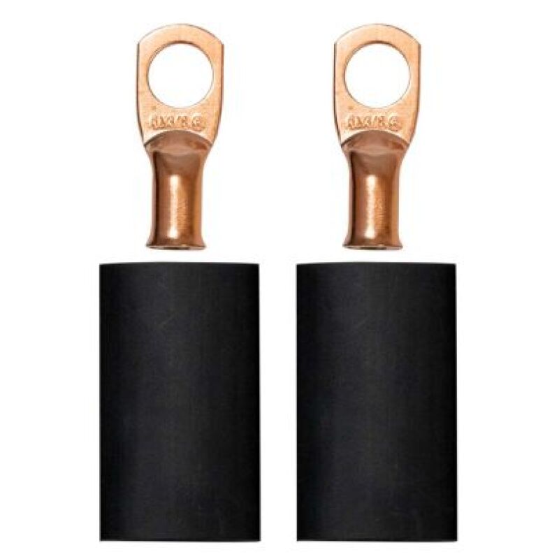 Moroso 3/8in Dia Stud 6 GA Wire Crimp/Solder Battery Cable Terminal Kit (2 Pack)