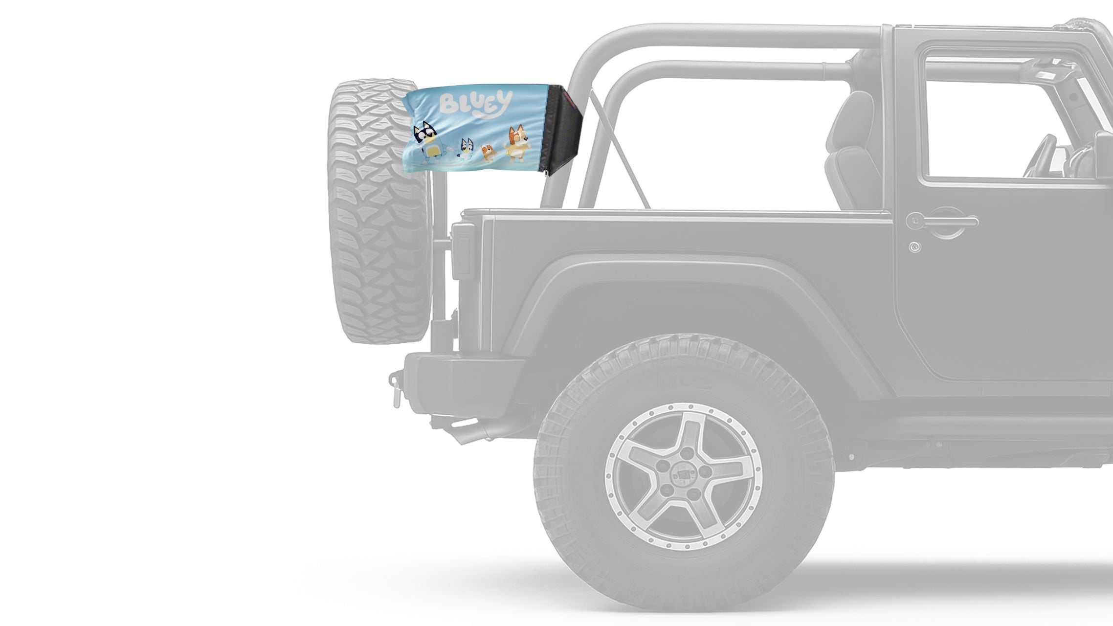Bluey 12"x18" Forever Wave Flag for Jeep Wrangler CJ-7 and CJ-8 1976-1986