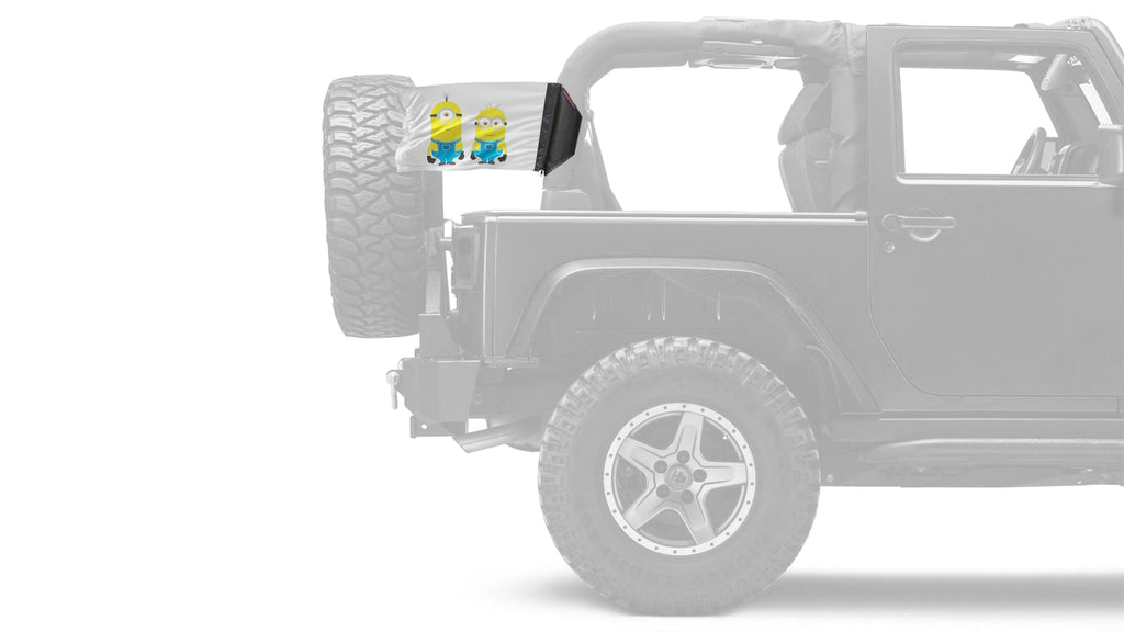 Minions 12"x18" Forever Wave Flag for Jeep Wrangler JK 2-Door 2007-2018