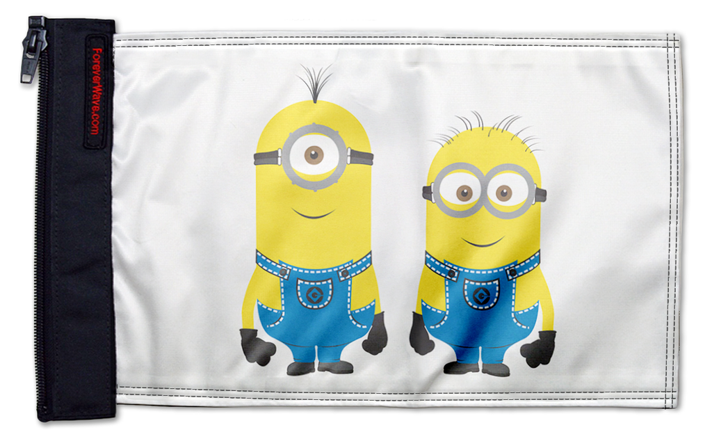 Minions 12"x18" Forever Wave Flag for Jeep Wrangler JK 2-Door 2007-2018