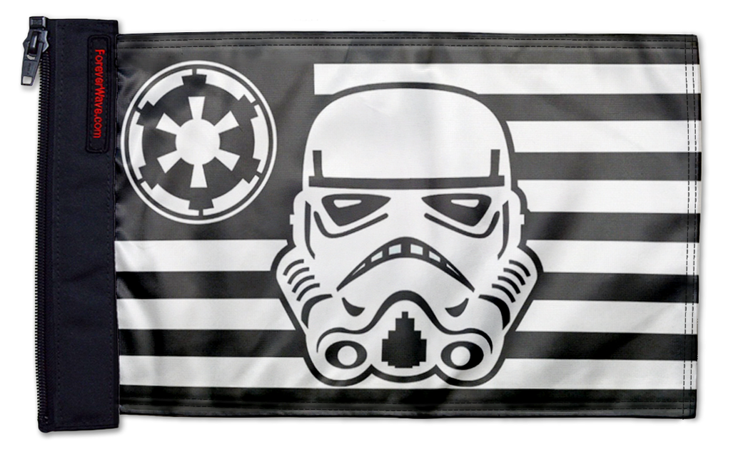 Star Wars Stormtrooper Imperial 12"x18" Forever Wave Flag for Jeep Wrangler JK 2-Door 2007-2018