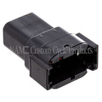 NAMZ Deutsch DTM 8-Position Receptacle w/8 Stamped Terminals & Wedgelock - Black (HD 74108-98BK)