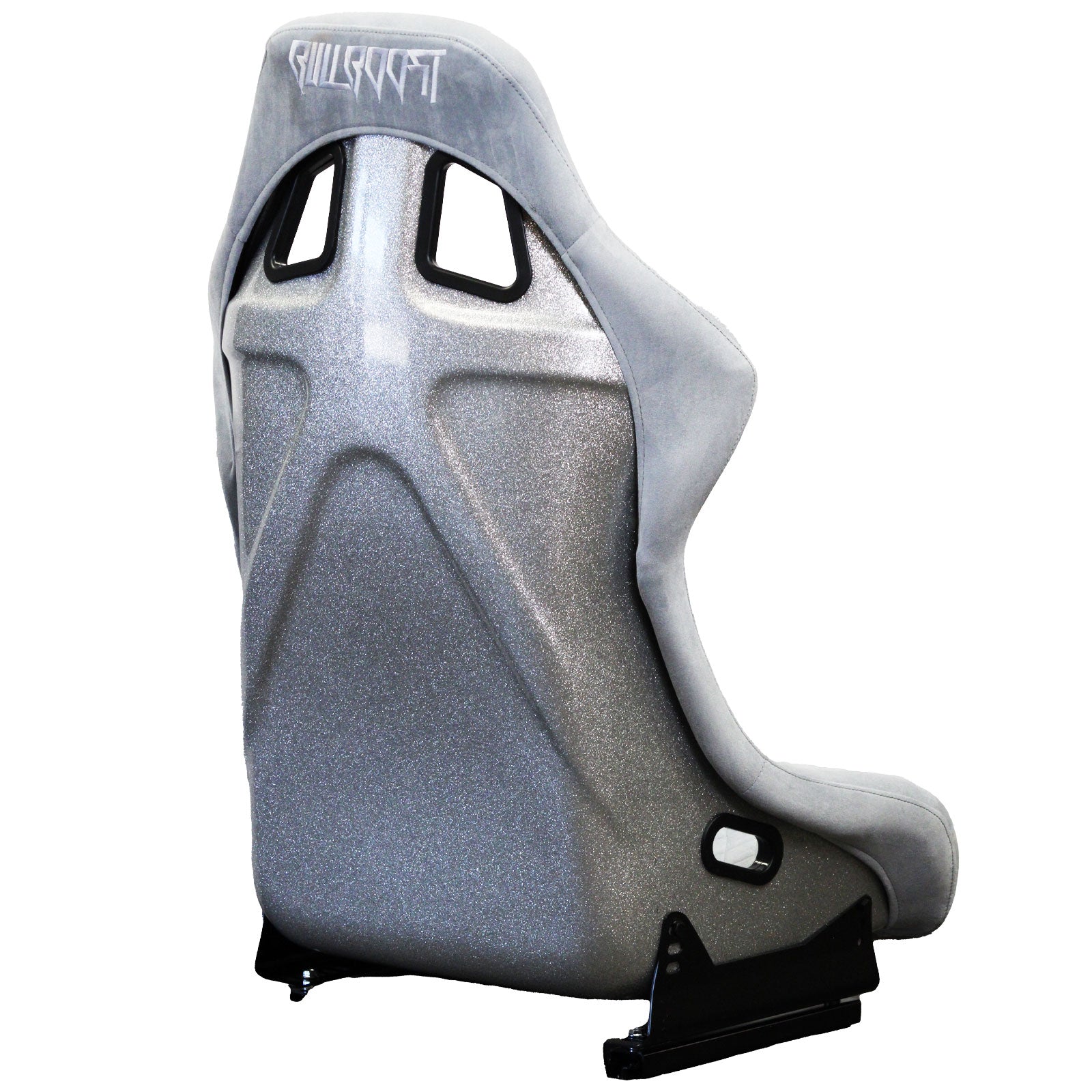 Nardo Gray Bull Boost Adjustable Racing Lowered Ultra Max Bucket Seat with Slider Rails - Bull Boost Performance