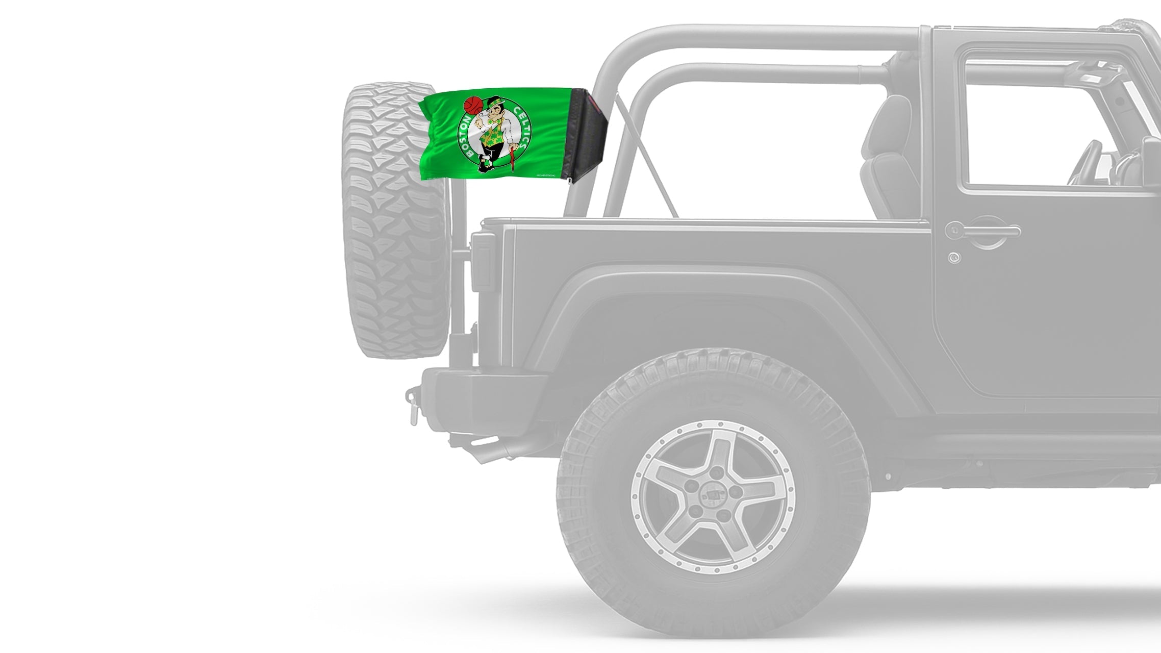 Boston Celtics 11"x17" Forever Wave Flag for Jeep Wrangler JL 2-Door 2018-Present