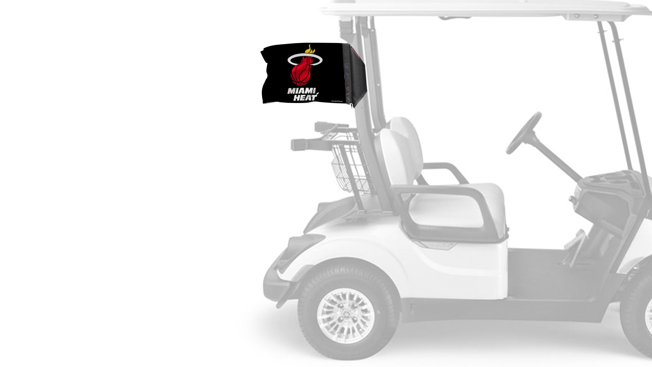 Miami Heat 11"x17" Forever Wave Flag for Golf Carts