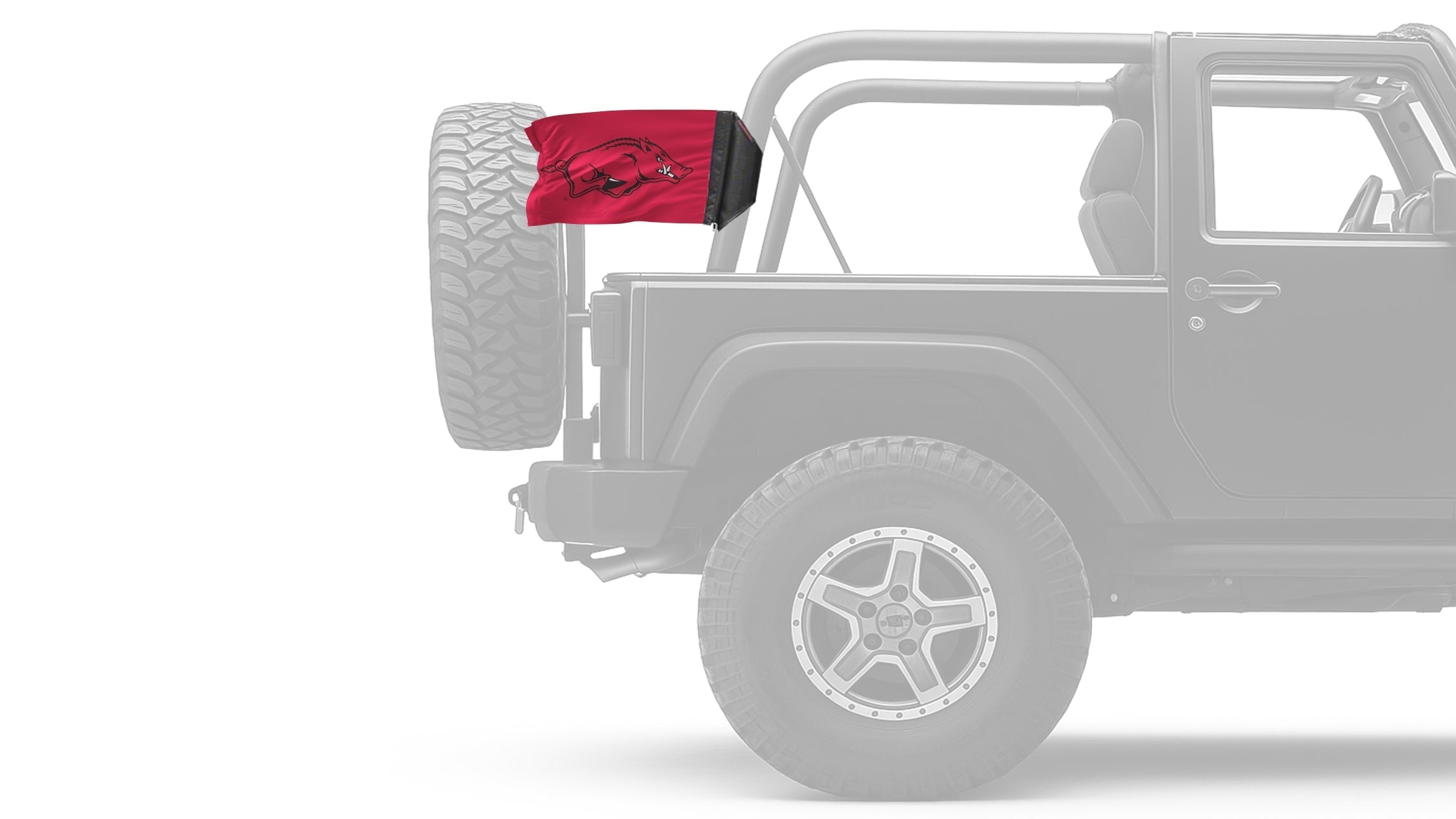 Arkansas 11"x17" Forever Wave Flag for Jeep Wrangler JK 2-Door 2007-2018