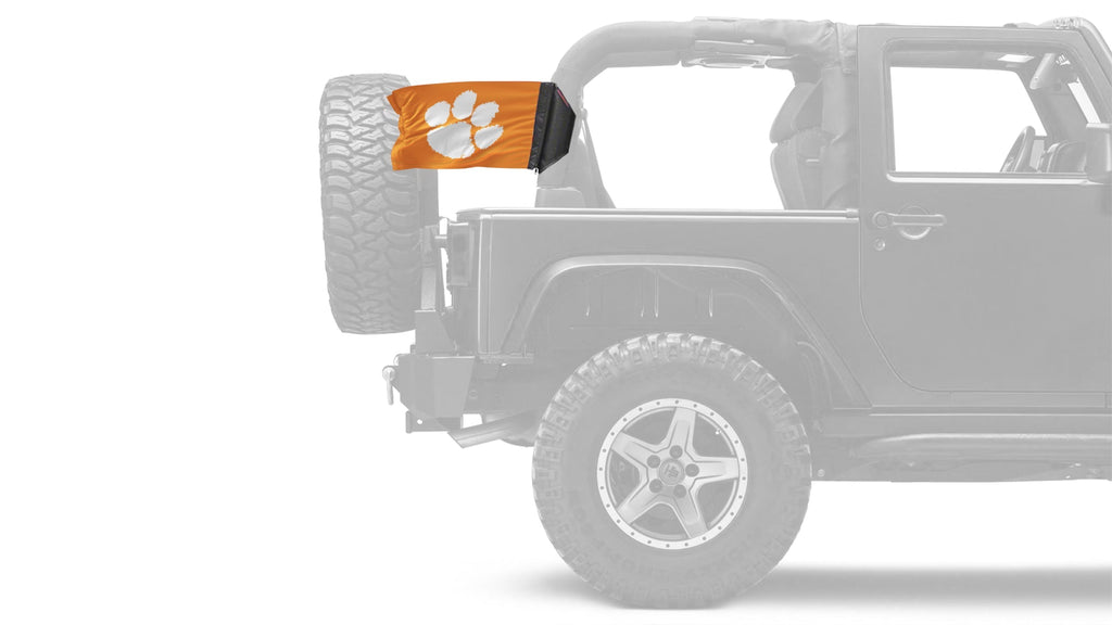 Clemson 11"x17" Forever Wave Flag for Jeep Wrangler YJ 1986-1995