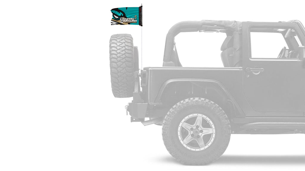 Coastal Carolina 11"x17" Forever Wave Flag for Jeep Wrangler CJ-7 and CJ-8 1976-1986