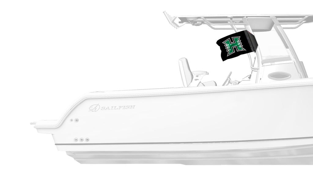 Hawaii Warriors 11"x17" Forever Wave Flag for Boats