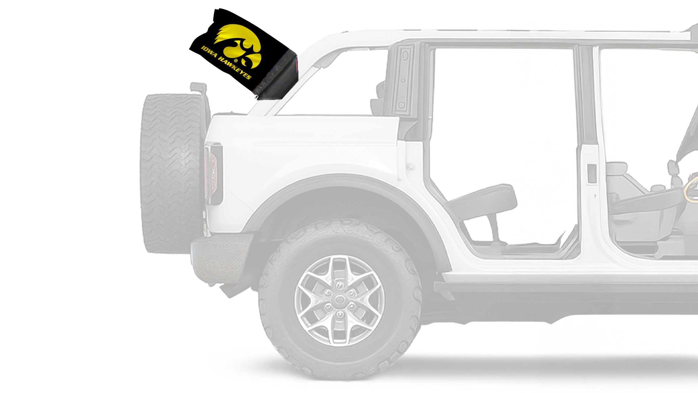 Iowa 11"x17" Forever Wave Flag for Bronco