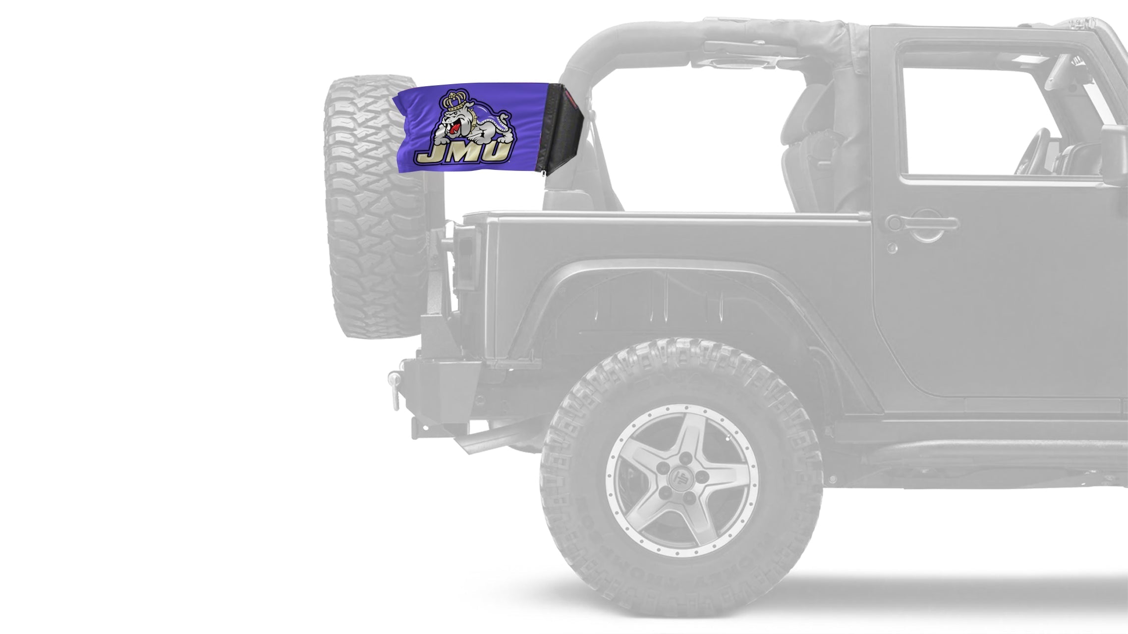 James Madison University 11"x17" Forever Wave Flag for Jeep Wrangler JLU 4-Door 2018-Present