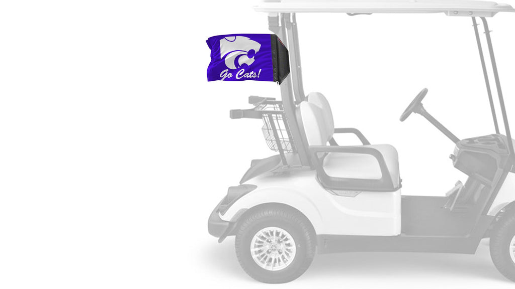 Kansas State 11"x17" Forever Wave Flag for Golf Carts