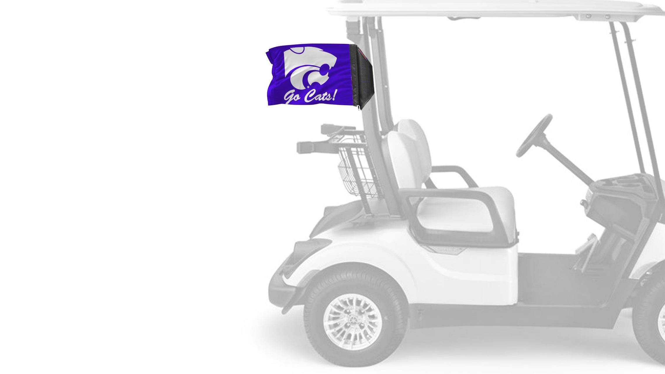 Kansas State 11"x17" Forever Wave Flag for Golf Carts